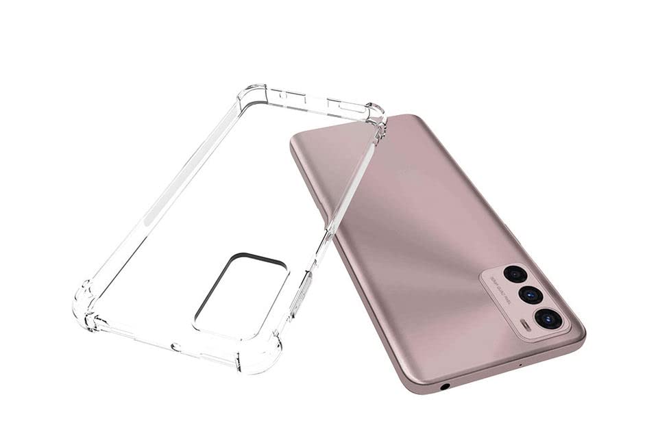 Image of Bumper || Transparent || Edge to Edge Protection Back case Cover for Moto G42 - Transparent