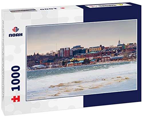 Noah Jigsaw Puzzle View of Burlington, Vermont Waterfront on Lake Champlain from Oakledge Park's Winter Coast line 1000 Pieces
