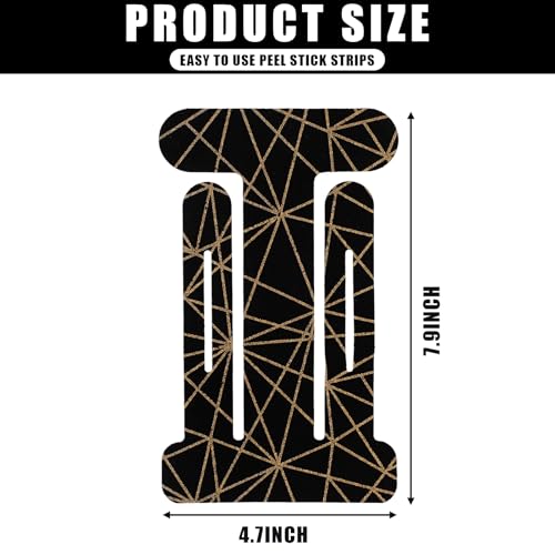 Geiserailie 20 Pcs Precut Kinesiology Tape for Elbows, Pain Relief Pre Cut Sports Waterproof Breathable Enhance Elastic Copper Infused Kinesiology Athletic Tape for Body Support and Muscle Black