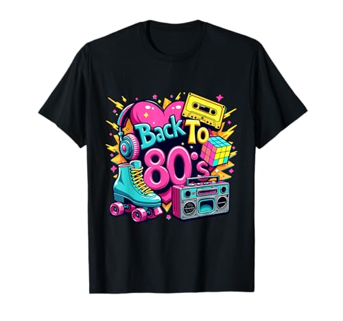 Retour aux années 80 rétro années 80 tenue de fête vintage pour homme et femme T-Shirt