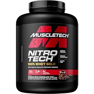 Muscletech Nitro Tech 100% Whey Gold – Performance-serie dubbelrijke chocolade 5,53 lbs