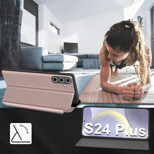 Coque Samsung S24 Plus rose avec support béquille vidéo - 2