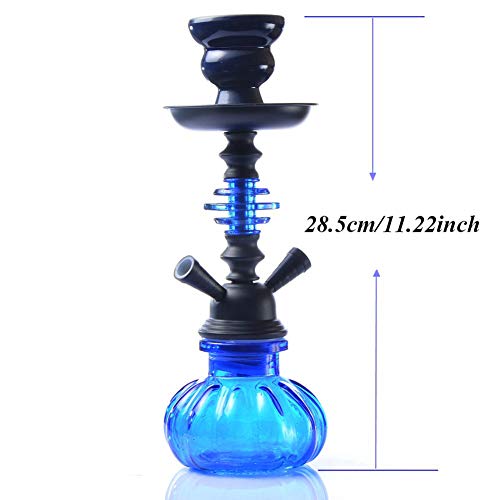 YOJOLO Shisha Wasserpfeife Set, 2 Schlauch Shisha Rohr Tragbare Mini-Shisha Mit Tabakkopf Kohlehalter Chicha Narguile… – Bild 4