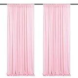 Pink Sequin Backdrop 2 Pieces 2ftx8ft Photography Background Party Curtain Glitter Wedding Backdrop Fabric