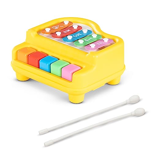 Image of Baybee 2 in 1 Baby Piano Xylophone Musical Toys for Kids with 5 Keys, Keyboard Xylophone Piano, Preschool Educational Learning Musical Sound Instruments Toys for 1+ Years Old Kids Boys Girls Beginners