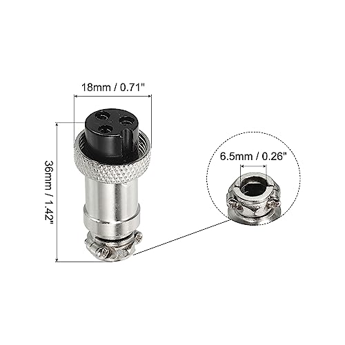Conector de aviación GX16 3 pines macho 5 unidades miniatura 2