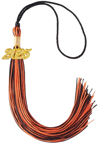 Image of 2025 Tassel Graduation, Black and Orange Tassel 2025