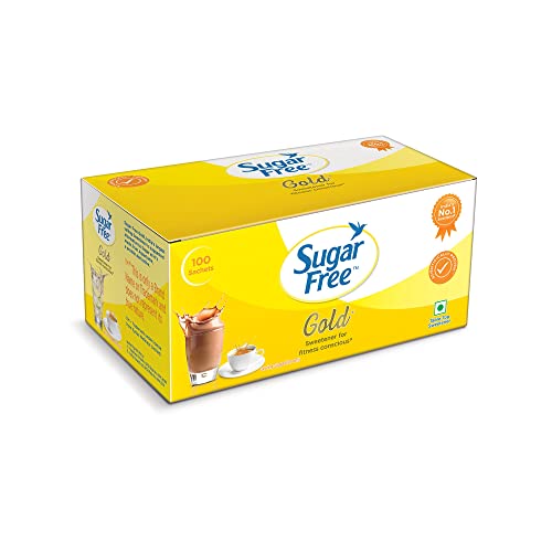 Sugar Free Gold, 100 Sachets | India’s No.1 Sweetner| Sweet like Sugar with Low Calories| Scientifically Proven & Tested Sugar Free Gold, 100 Sachets | India’s No.1 Sweetner| Sweet like Sugar with Low Calories| Scientifically Proven & Tested