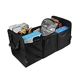 Trunk Organizer Storage, Large Capacity Cargo Storage with Insulation Cooler, Foldable Trunk...