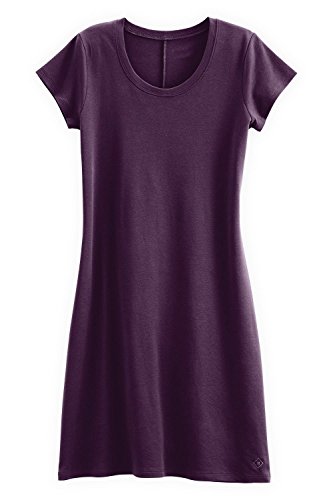 Image of Fair Indigo Women's Organic All-Cotton Scoop Neck T-Shirt Dress