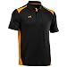 Under Armour Men's Team Colorblock Polo, Black/Steeltown Gold, Large