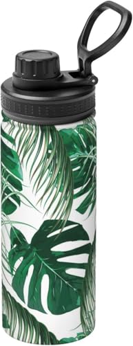 緑 葉 熱帯 植物 アニメ 水筒 真空断熱 保温 保冷 スポーツボトル 人気 ステンレスボトル スポーツ飲料対応 漏れない 直飲み530ml 男の子 女の子 おしゃれ 大人 子供 グッズ キャラクター 誕生日 プレゼント WEY35