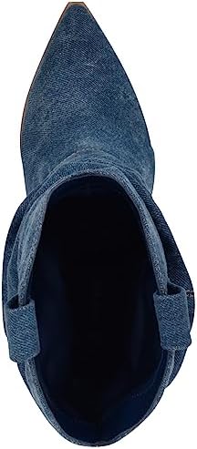 Nine West Women's Wilton Western Boot, Denim Blue 400, 7.5 | Image 1