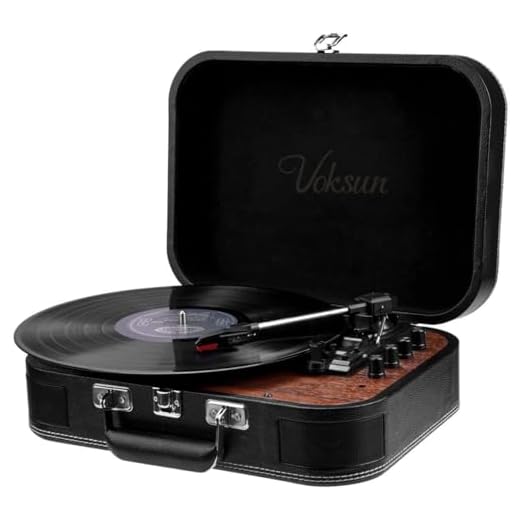 Giradischi, VOKSUN Bluetooth Giradischi Vintage