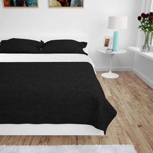 ShGaxin Dubbelsidigt vadderat sängöverdrag 230 x 260 cm svartvitt, sängbotten, sängstruktur, sängram, sängram, sängram, sängram, sovsäng, sängram, sängbotten - 132970