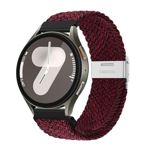 Image of XMUXI 20mm Braided Watch Straps Compatible with Samsung Galaxy Watch 6 Classic Strap 43mm 47mm /Galaxy Watch 7 6 5 4 Nylon Solo Loop Replacement Watch Band for Amazfit GTS 4 (No Watch)