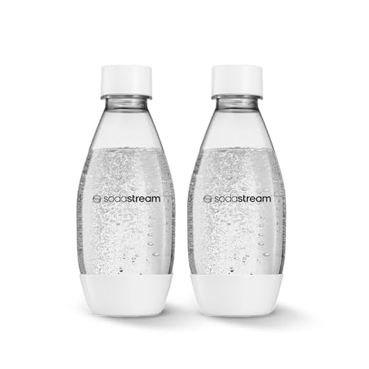 sodastream 0.5L Twin Pack Dishwasher Safe Slim Bottle (White)