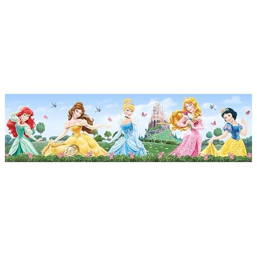 AG Design Disney prinsessa vägg klistermärke, självhäftande folie, flerfärgad, 500 x 14 cm