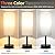 Bedside Table Lamps Set of 2 - 3 Color Temperatures Pull Chain Lamp with AC Outlet Charging Port, Two Round Night Stand Lamps for Bedroom Guest Room Office, Small Bed Side Light with E26 LED Bulbs