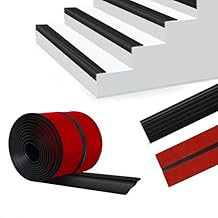 Storystore Stair Edge Trim,10FT Stair Nosing Trim Self Adhesive & Stair Edge Protector,Peel and Stick Stair Nosing for Indoor/Outdoor - Black