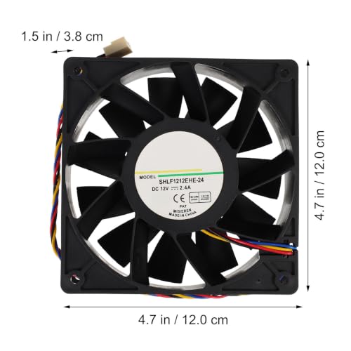 Ventilador de chasis 12cm con 11 aspas y conector PWM de 4 pines para PC de torre 2