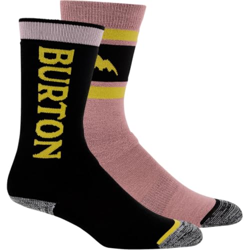 Burton Calcetines de nieve de peso medio para niños (2 unidades), Powder Blush, Medium / Large