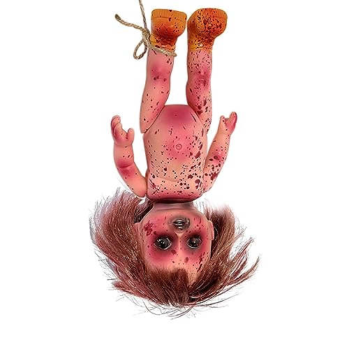 NEREIDS NET Halloween Doll,Spooky Halloween Zombie Baby Doll Haunted House Terror Decoration Toy with Realistic Fake Blood Creepy Anime Ghost Doll for Scary Pranks Parties Girl