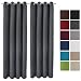 Produktbild Beautissu 2er Set Gardine Blackout-Vorhang Amelie Ösen 140x245 cm blickdichter Ösenschal - Verdunklungsgardine Ösenaufhängung Anthrazit