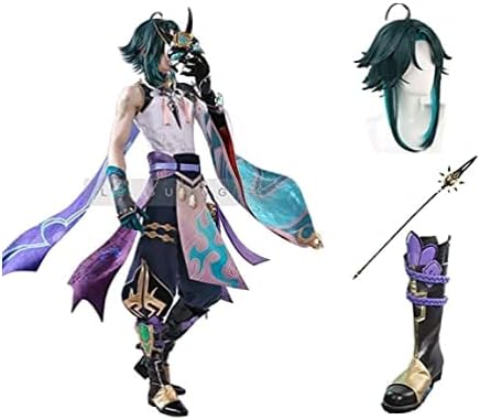 Amazon Co Jp Cosplaymiku 原神 Genshin げんしん 魈 ショウ コスプレ衣装 仮面 ウィッグ 靴 道具風 ホビー