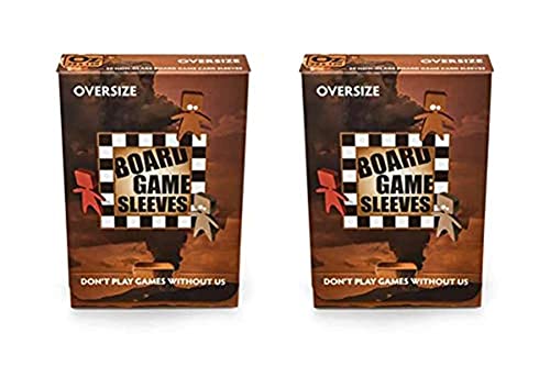 2 Packs Arcane Tinmen Non-Glare Board Game Sleeves 50 Ct Oversize Size Card Sleeves Individual Pack #TOP3