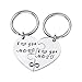Amosfun Rompecabezas Del Corazón a Juego Llaveros Llaveros Llaveros Colgante de Acero Inoxidable Llavero Amistad Bff Mejores Amigos Llavero