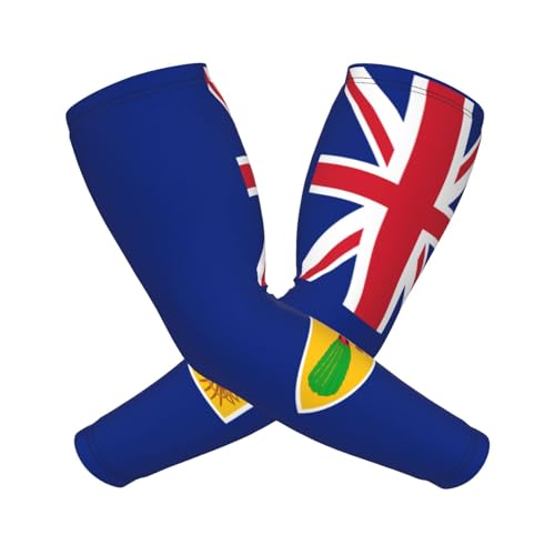 CUTEDWARF Flag Of The Turks And Caicos Islands Sun Protection Arm Long Sleeve Protector Unisex Outdoor Sports Protective Sleeve Guard