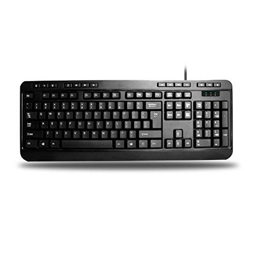 Adesso AKB-132PB Multimedia Desktop Keyboard, Black