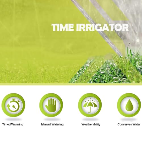 Namolit Temporizador de irrigação eletrônico multifuncional com dois mostradores, temporizador de ir