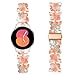 Abanen 20mm Resin Watch Band for Samsung Galaxy Watch 5 40mm/44mm, Butterfly Translucent Quick Release Wristband Strap for Galaxy Watch 4 40mm/44mm, Galaxy Watch 4 Classic 42mm/46mm (Orange-Blue)
