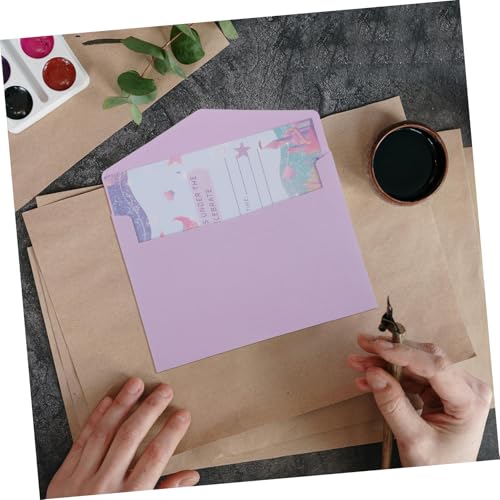 Tarjetas de invitación de sirena con sobres y pegatinas UKCOCO 4