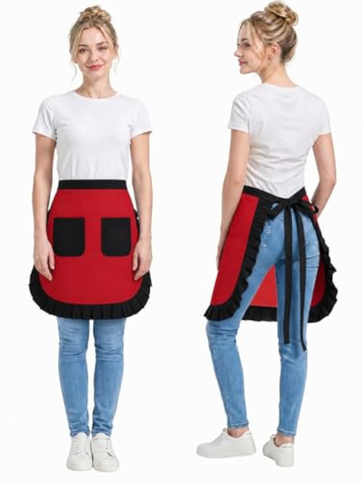 Waist Apron with Two Pockets for Kitchen, Unisex Gift