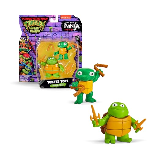 TORTUGAS NINJA - Figuras básicas de Raphael y Michelangelo en su Etapa de bebé para coleccionar, Tortuga bebé de la Película Caos Mutante, para niños Desde 4 Años, Famosa (TU833300)
