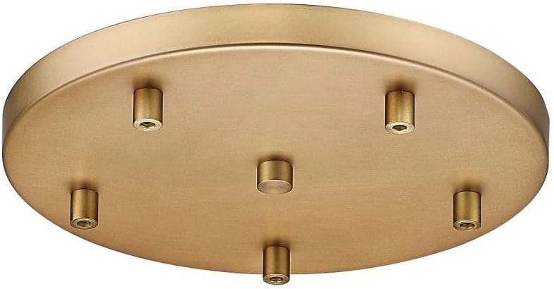 Z-Lite CP1205R-RB Accessory - 5 Light Round Ceiling Plate-1.5 Inches Tall and 12 Inches Wide, Finish Color: Rubbed Brass