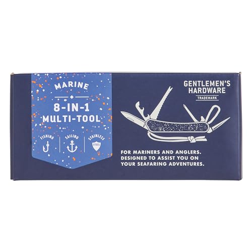 Gentlemen’s Hardware 8-in-1 Multi-Tool Stainless Steel Pocket Tool for Fishing Sailing and Camping, Marine - Image 2
