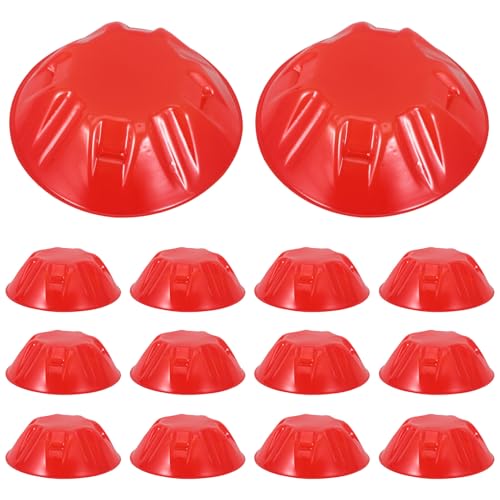 ULTECHNOVO 20 Unidades Cubierta Protectora de Sensor de Plástico Rojo, Tapa Reutilizable para Detector de Humo y Alarma contra Incendios, Protección contra Polvo para Cocina, Hogar y
