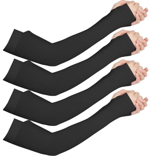 4 Pairs Arm Sleeves for Women Men, Cooling UV Sun Protection Arm Sleeves For Outdoor Activities