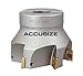 Accusize Industrial Tools 2-1/2'' by 3/4'' 90 Deg Square Shoulder Indexable Face Mill with Apkt1604 Insert, 4508-0016