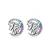 YFN Einhorn Ohrstecker 925 Sterling Silber Pferd Mond Ohrring Geschenke für Frauen Mädchen (Pferd Einhorn)