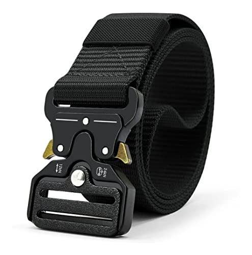 Cinto Tático Militar Com Fivela de Engate Rápido Tipo Fastem (PRETO)