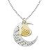 Produktbild Gold / Silver I Love You To The Moon & Back Necklace Pendant Charm Gift Present