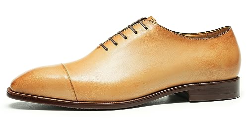 Santimon Oxfords Formal Dress Shoes for Men Genuine Leather Cap Toe Derby Fashion Tuxedo Wedding Business Casual Oxfrods Comfortabl Walking Shoes for Men2