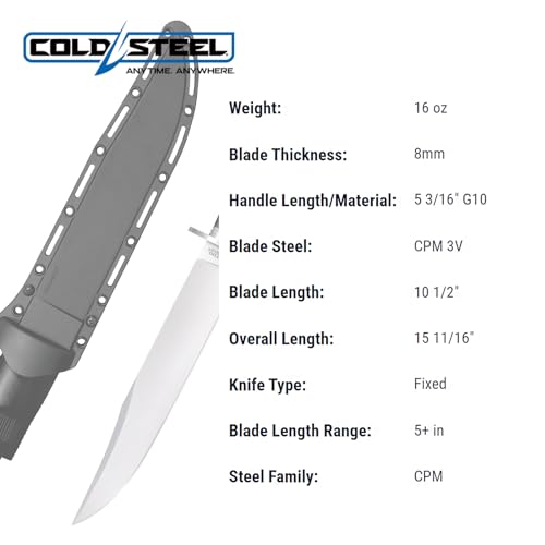 Image of Cold Steel Laredo Bowie in 3V / with Ambidextrous Pocket /Belt Clip -