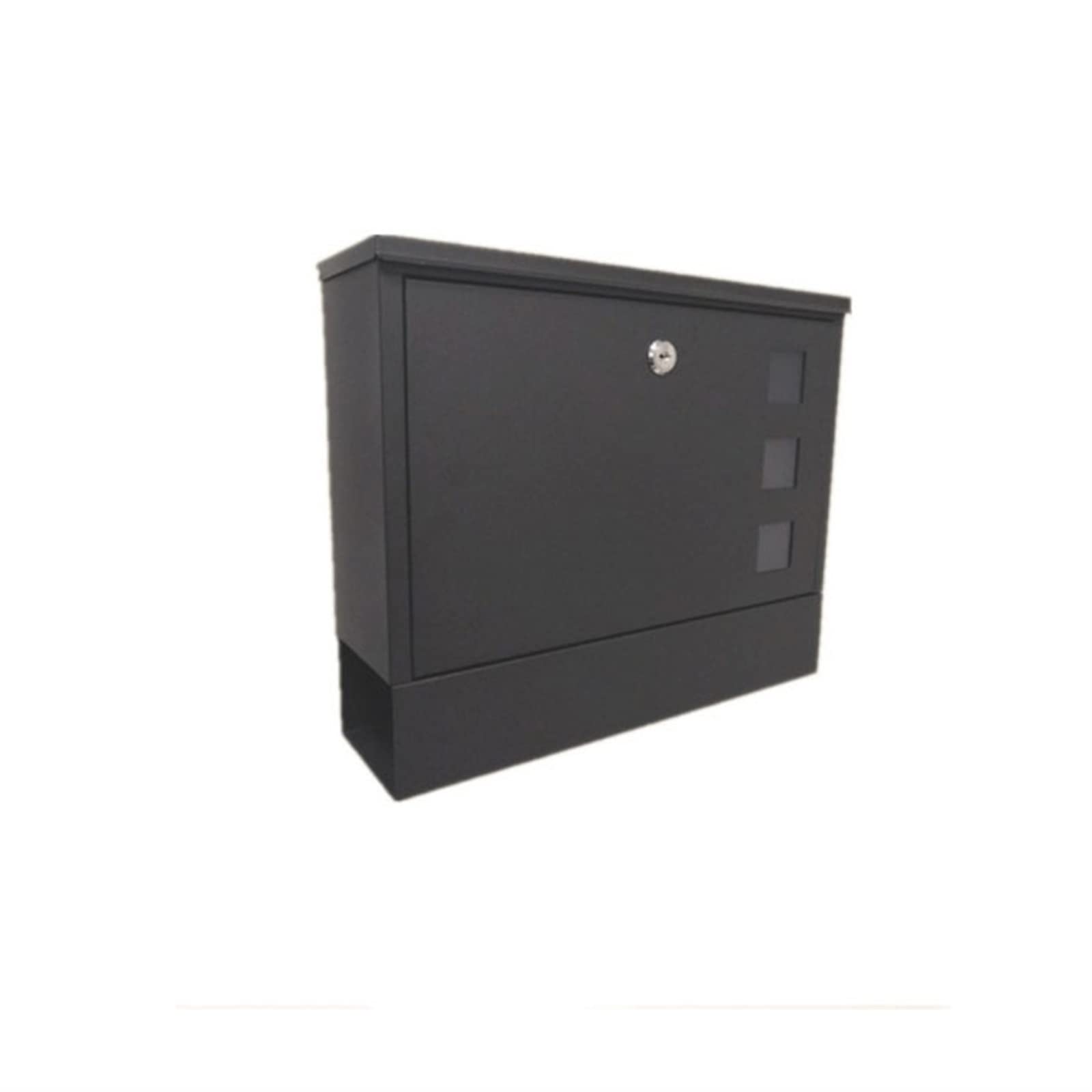 ARDEMA Wall Mount Letterbox Mailboxes Posts Envelopes Mailing Supplies Mail Drop Collection Boxes 14.2×11.8×3.7 Inch (Color : Black)