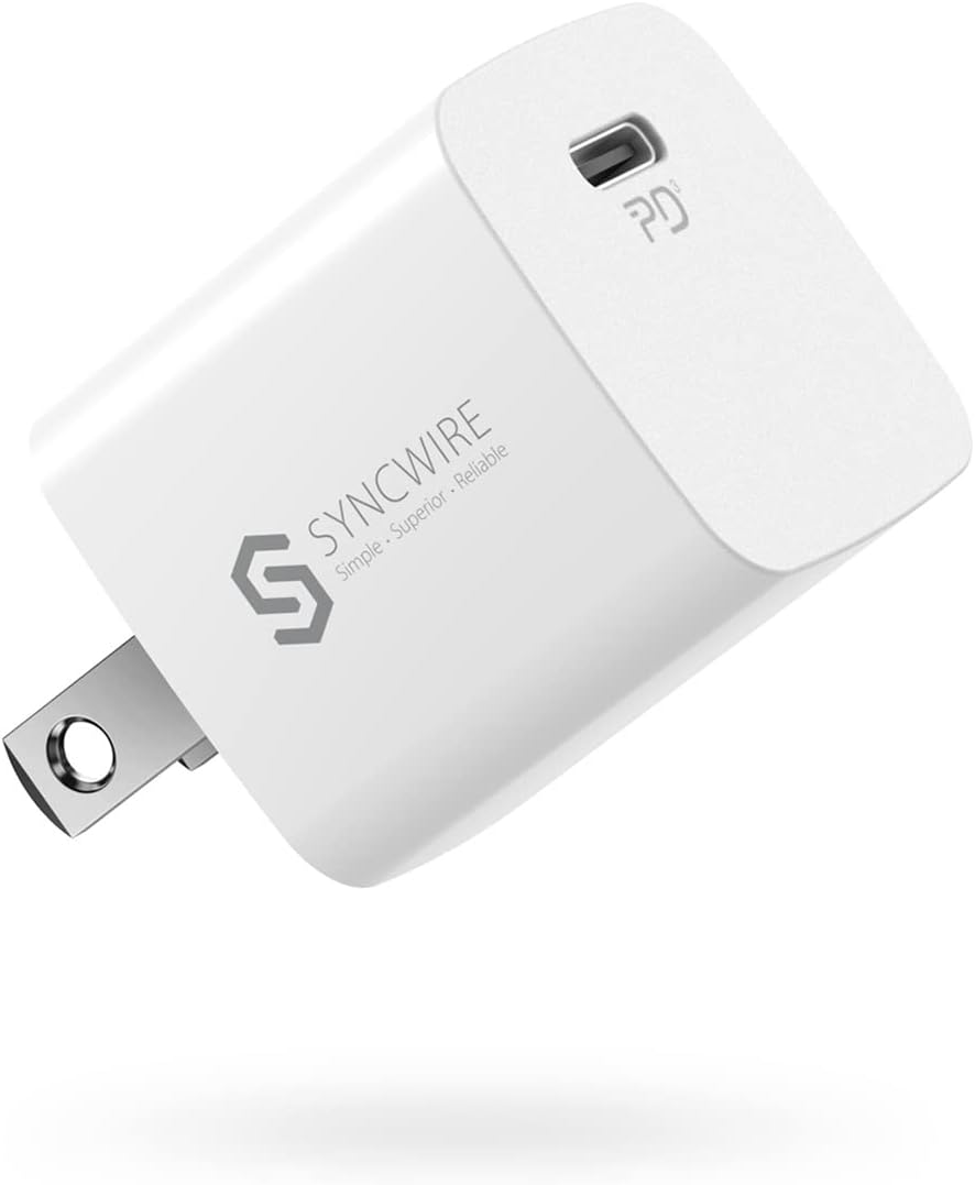 Syncwire 20W USB C Charger, Ultra Compact PD 3.0 Fast Charger Block USB C Wall Charger Type-C Power Delivery USB-C Power Adapter Compatible for iPhone 13/13 Pro/13 mini/13 Pro Max/12/12 Pro/12 Pro Max